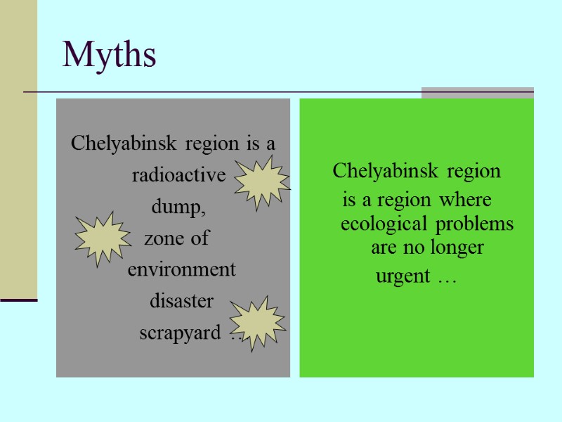 Myths   Chelyabinsk region is a   radioactive   dump, 